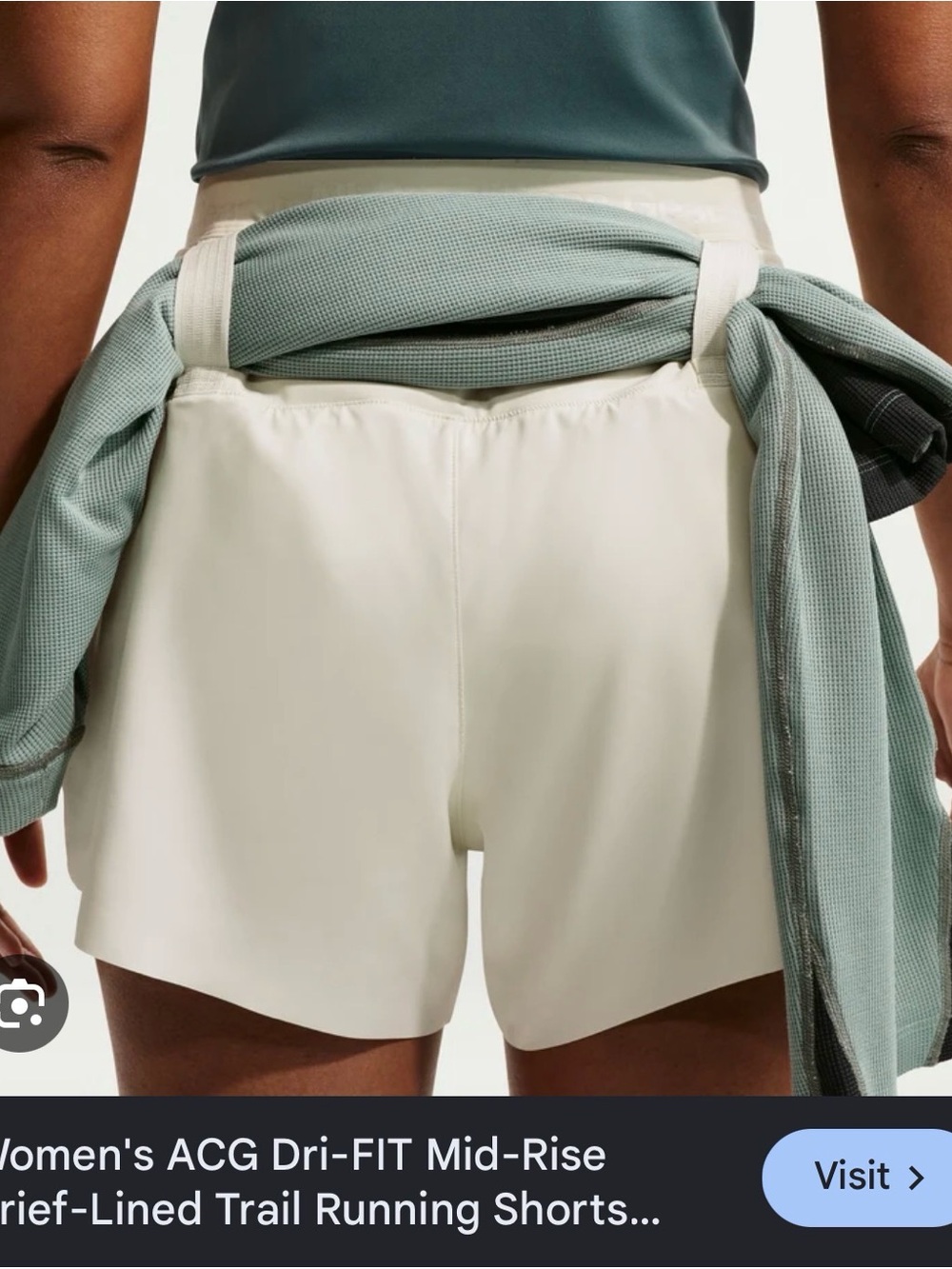 Nike Women’s Mid-Rise Athletic Shorts — Cream